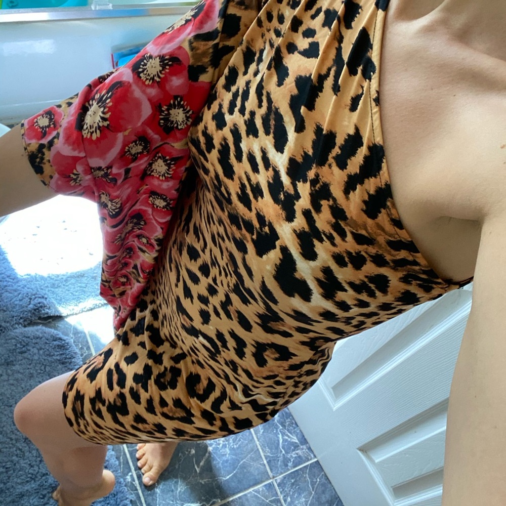 One shoulder Arden B print mini dress